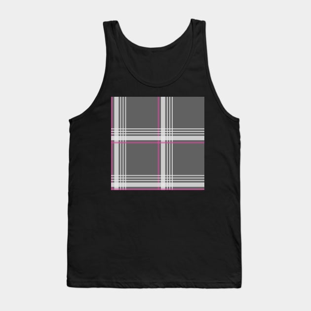 CLARK PLAID PILLOWS PINK, GRAY, WHITE, PATTERN DESIGN FOR PILLOWS, THROWS, BLANKETS, DUVET COVER Tank Top by KathyNoNoise